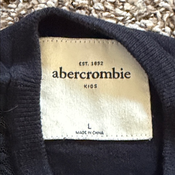 Abercrombie Kids Navy Front Lace Sweater Girls Large - Picture 3 of 4